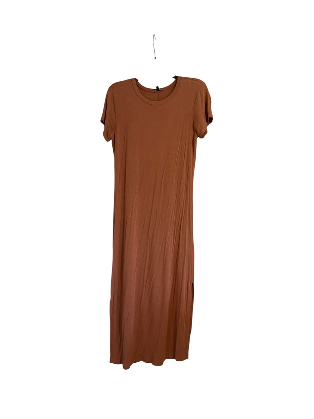 Express Side Slit Casual Lightweight Rust Size Small Short-Sleeve Maxi Dress